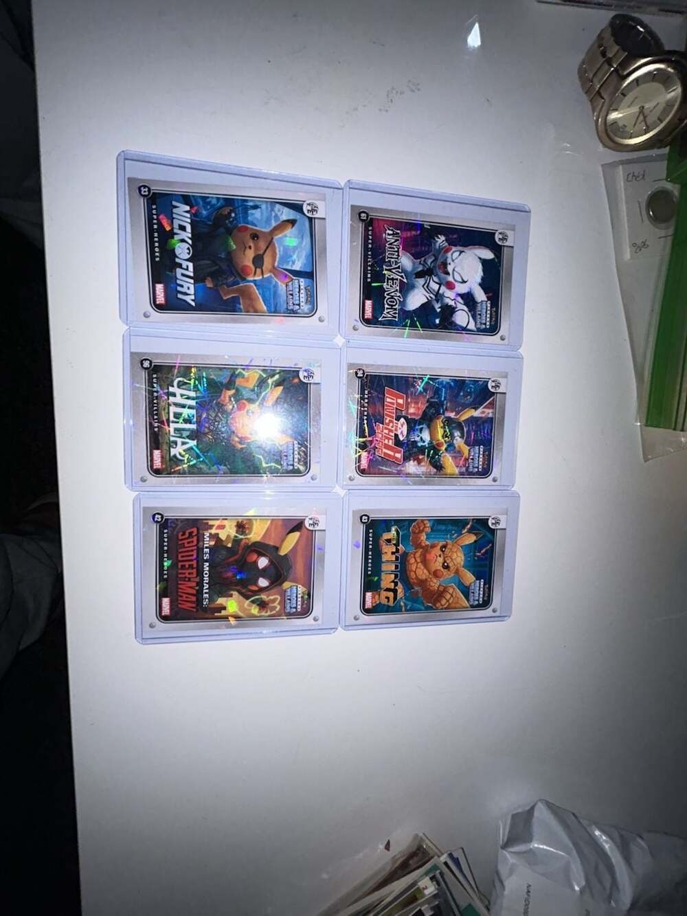 Pokémon Marvel United Super Heroes & Villains Cards Set of 6